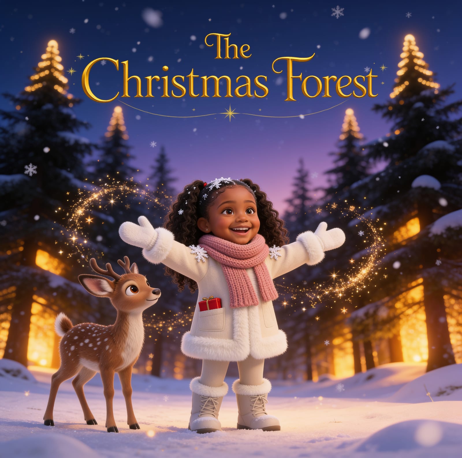 The Christmas Forest personalized storybook cover